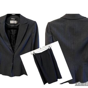 Calvin Klein 2-piece Suit Dark Gray Blazer size 2